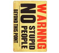 Generic Garden Warning Sign Visible from A Distance Retro Style Iron with Large -type Letters Sturdy Iron Material for Yard and Backyard Safety Decoration