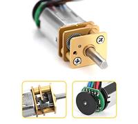 Generic GBMQ-GM12BY20 Gear Motor With Magnetic Coded Disc Hall Encoder Low Speed DC Motor for Electronic Locks, Toy Cars, and Little Robots Metal 6V (6V 50RPM)