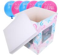 Generic Gender Reveal Balloon Box Set for Baby Shower Party with 1 Question Mark Box, 3 Pink Balloons and 3 Blue Balloons - Baby Shower and Birthday Gender Reveal Party Decorations