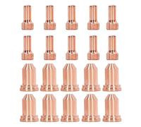 Generic Generic Cutting Torch Nozzles Electrodes Strong High Temperature Resistant Set for PTM 80, 20Pcs Brass Consumables for Long Term Use, for PT/IPT Series, 1mm Nozzle Diameter, Suitable