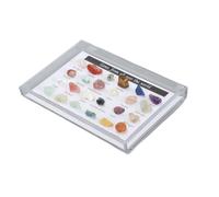 Generic Geology Science Education Kit, Professional Mineral Rock Collection Educational Kit Clear Display Case Fun Attractive Multipurpose for Kids (B)