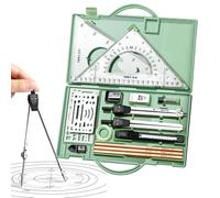 Generic Geometry Set, Triangle Ruler Compass Protractor, Drafting Supplies, Architecture Drawing Kit