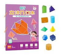 Generic Geometry Study Book w/ 9 Solids Models Handmade Origami for Children Baby