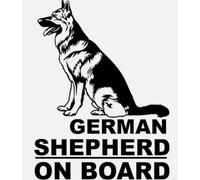Generic German Shepherd Dog Alsatian on Board Sitting Owner Lover Decal Sticker Car