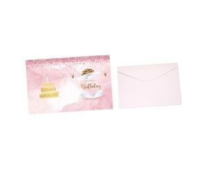 Generic Giant Birthday Card, Greeting Card, Guest Book, Birthday Invitation, Personal Writing, Thick, Water-Resistant Paper, Keepsake Decoration, Pink