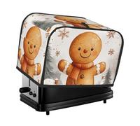 Generic Gingerbread Christmas Print 2 Slice Toaster Cover, Dustproof Kitchen Machine Covers Fits Most Standard Toaster, Small Kitchen Appliance, Bread Maker Protector