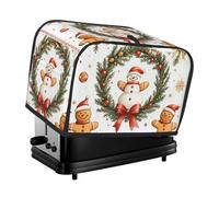 Generic Gingerbread Christmas Print 2 Slice Toaster Cover, Dustproof Kitchen Machine Covers Fits Most Standard Toaster, Small Kitchen Appliance, Bread Maker Protector
