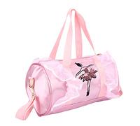 Generic Girls Ballet Dance Bag, Beautiful Sequin Ballerina Bag, Adjustable Shoulder Strap for Kids (Pink Short Yarn)
