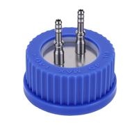 Generic GL45 Safety Feeding Cap Durable PBT Cover and Stainless Steel Inner Plug for Liquid Transfer in Lab 4 to 6mm Size Blue