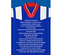 Generic Glasgow Rangers Classic Shirt Art Print, A4 Size, Unframed, Poster, Living Room Decor
