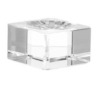 Generic Glass Ball Stand Plate Golf Basketball Small Round Stand Cricket Spherical Cans Football Medicine Ball Glasses Clear Display Baseball Tray Decor Crystal Base