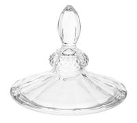 Generic Glass Pitcher Cap 3l Replacement Lid for Water Pitcher Jug, Embossed Crystal Glass Beverage Kettle Cover, Wear-Resistant Juice Dispenser Lid for Cold Drink Storage