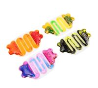 Generic Glitter Liquid Filled Squeeze Tube Toy Stress Relief Calming for Kids Adults, TPU Material, 4 Pack for School Office Home