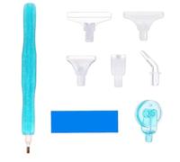 Generic Glitter Resin Diamonds Painting Pen with Various Tips Diamonds Painting Art Drill Pen Bead Dot Tools Accessories for Adults Beginners (Style D)