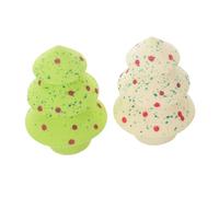 Generic Glittery Christmas Tree Makeup Sponge Soft Reusable Foundation Cushion Sponges for Wet Liquid Powder and Star Ball Design Cosmetic Blenders for Seamless Face Application