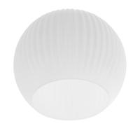 Generic Globe Ceiling Light Shade White Striped Flatmouth Round Glass Lamp Cover, Functional DIY Pendant Accessory Featuring Excellent Light Transmission, Suitable for Bedroom and Living
