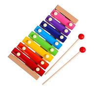 Generic Glockenspiel, Ideal Presents Wood 8 Tones Children with Funny Xylophone Playing Good Sound Quality for Friends (Pine Wood)