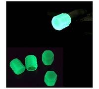 Generic Glow in The Dark Tire Valve Caps, 4 Pcs/Pack, Luminous Green, ABS Material, Universal Fit, Car, Truck, Motorbike, Bicycle Compatible
