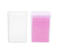 Generic Glue Use and for Professional Individual Salon for Extensions Eyelash 200pcs Cotton Bottle Cleaning Pads Removal Wiping, White Soft Cotton Pads Suitable