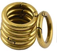 Generic Gold Alloy Round Carabiner Spring Snap Clip Hook Keychain Keyring Pack of 6