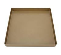 Generic Gold Baking Sheet Cake Molds 29 × 29 × 4 28x28x3cm Gold Aluminum Alloy Form Non Stick Baking Sheet Bread Pizza Rear Tool
