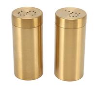Generic Gold Stainless Steel Jar Durable Rustproof Seasoning Shaker Bottle for Salt Sugar Paprika Kitchen Accessories for Cooking Enthusiasts