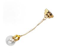 Generic Golden 1:12 Scale Dollhouse Ceiling Lamp Charming Soft Lighting for Dollhouses and Miniature Rooms, Durable Metal and Glass Construction