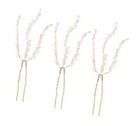Generic Golden 3pcs Eye-catching Visual Effect Hair Decor Wedding Hair Pins Alloy for Women for Wedding and Party Hairstyles