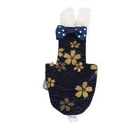 Generic Golden Flower Pattern Bird Diaper, Adjustable Cotton Parrots Pilot Suit with Inner Pocket Design, Suitable for Cockatiels and Finches, (25.5cm Tibetan Golden Flower)