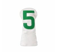 Generic Golf Club Cover PU Leather Golf Head Cover Set Driver Utility Scratch Resistant Suitable for Outdoor Sports, Modern Golf Club Headcover with Green '5' for Fairway Wood