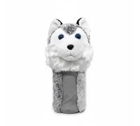 Generic Golf Club Cover Soft Animal Wood Headcover Driver Bump Protection Polyester -Catching Design Suitable for Golfers Course Accessory, Husky