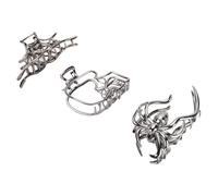 Generic Gothic Mysterious Spider Web Skeleton Hair Claw Clips for Women And Girls Long Thick Hair for Goth Accessories (3 Pack)