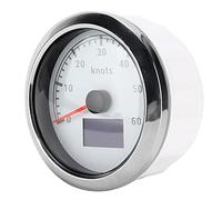 Generic Gps Speedometer, ABS Stainless Steel 3 In 1 60 Knots Motorcycle Speedometer Tachometer Gauge for Cars Trucks Boats (White Dial)