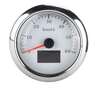 Generic Gps Speedometer, ABS Stainless Steel Tachometer Gauge Motorcycle Speedometer 3 In 1 60 Knots for Cars Trucks Boats (White Dial)