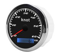 Generic GPS Speedometer, ABS Stainless Steel with Antenna Motorcycle Speedometer for Car for Car Truck Boat 9-30V DC (Black)