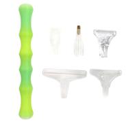 Generic Gradient Bamboo-Joint Diamonds Painting Pen Multi Purpose DIY Craft Point Drill Pens with Replaceable Tips Diamonds Embroidery Drilling Tool for Long Handwork&Detail Crafting (Lime Green)