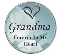 Generic Grandma Memorial Pin Badge Forever In My Heart 25mm Metal Lapel Funeral Sympathy Gift N897