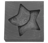 Generic Graphite Crucible Casting Mold Star Pattern, Metal Jewelry Casting Mold for Copper and Precious Metals, Multi-use Graphite Melting Tool for Jewelry Crafting