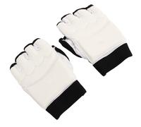 Generic Grappling Gloves Breathable Adjustable Half Finger Taekwondo Gloves for Training 1 Pair with EVA Padding (S)