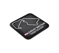 Generic Great Britain Silverstone Circuit Coaster - 90mm x 90mm - Racing Grand Prix Tracks - Formula - Moto - GP - By Legacy Legends