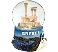 Generic Greece Snow Globe 65mm Features The Athens Acropolis
