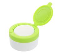 Generic Green Body Puff with Container Case for After- Routines and Travel, Fluffy Short Plush Design, Easy Application, Absorbs and Holds, Suitable for Skin and Body