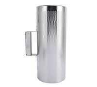 Generic Guiro Instrument, 32x13cm Open Design Stainless Steel Guiro Shaker with Metal Handle and Scraper, for Jazz Band Concert and Stage Performance