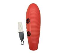 Generic Guiro Instrument Kids Percussion Instrument Musical Toy Latin Percussion Training Tool Fish Shaped PP Metal Suitable for Parent Child Interaction, Red