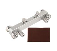 Generic Guitar Bridge Saddle Nut Sander with Sandpaper,Portable Compact Repair Luthier Tool Adjustment Screws for Practice Player, Silver