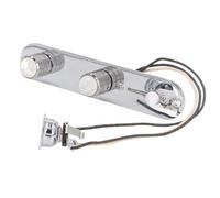 Generic Guitar Control Plate, Fully Loaded Prewired 3 Way Volume Tone Controls, Versatile for Musicians, Made of Sturdy Metal, Compact and Lightweight (Silver)