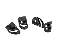 Generic Guitar Finger Pick Set Durable Ergonomic Design For Bright Tones Playing For All Guitarists S M L XL Sizes (Black)