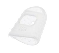 Generic Guitar Fingertip Protector Finger Protection Covers Cap Breathable,Anti Slip,Clear,Silicone Finger Guard for Bass Beginner, XS