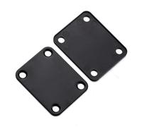 Generic Guitar Jack Plate, Electric Guitar Output Jack Input Boat Shaped Audio Cable Plate and Neck with Mounting Screws for Strat (Black)