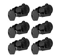 Generic Guitar Locking Tuners Durable Sealed Machine Heads for Acoustic Electric Guitars Black 6 Pack, Easy to Install and Remove (Set of six right buttons)